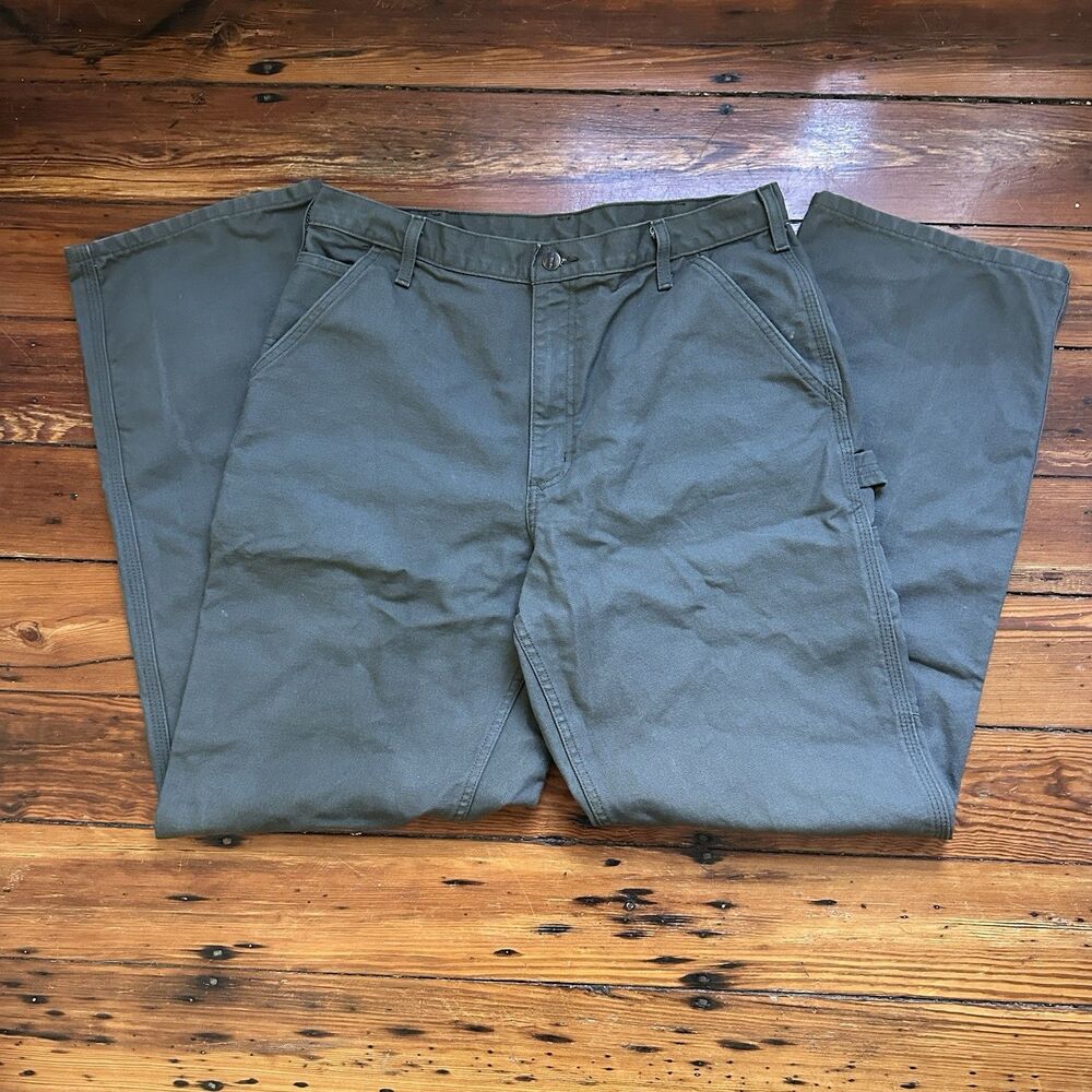 Carhartt B11 MOS Mens Pant Size 35x34 OG Dungaree Canvas Carpenter Workwear Work